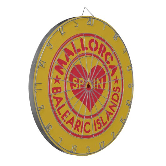 Dartboard MALLORCA Spanien Dartscheibe (Vorderseite Links)