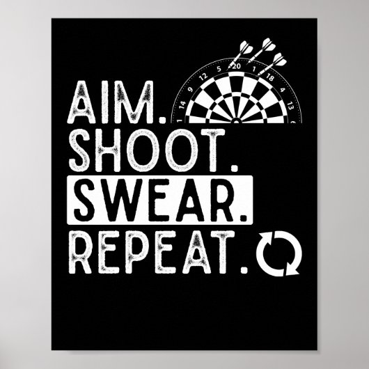 Dartboard Men Dart Player - Dartboard-Probleme Poster (Vorne)