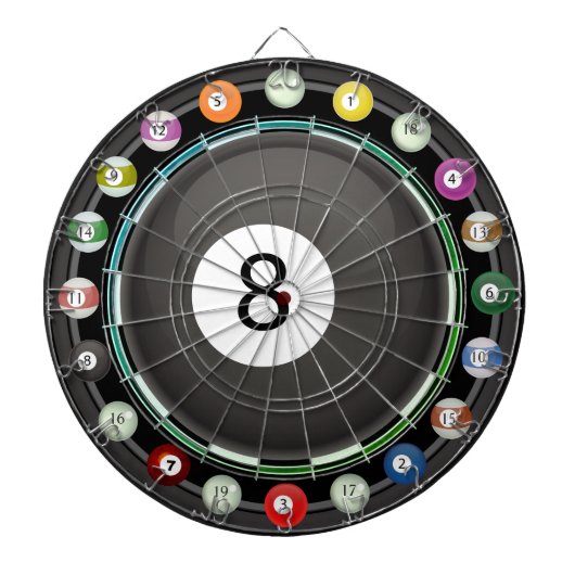 Dartboard mit 20 Zählen für 8-Ball-Multi-Target Dartscheibe (vorne)