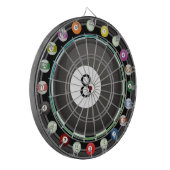 Dartboard mit 20 Zählen für 8-Ball-Multi-Target Dartscheibe (Vorderseite Links)