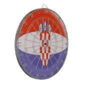 Dartboard mit 6 Pfeile Kroatien-Kroat-Flagge Dartscheibe (Vorderseite Links)