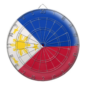 Dartboard mit 6 Pfeile Philippinen-Flagge Dartscheibe