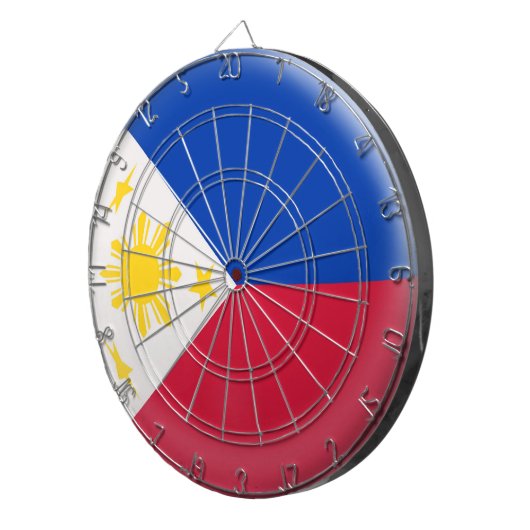 Dartboard mit 6 Pfeile Philippinen-Flagge Dartscheibe (Vorderseite rechts)