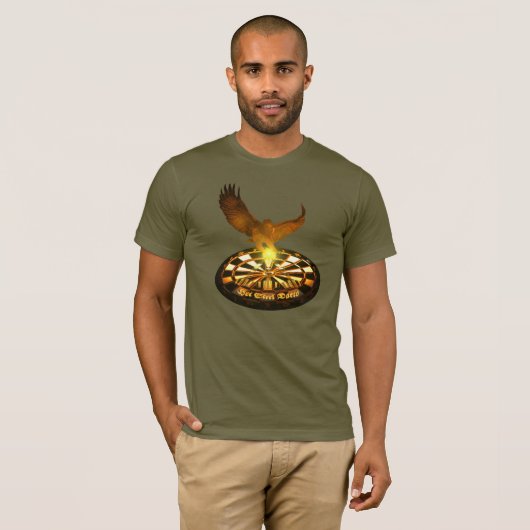 Dartboard mit Adler und Supernova Dartkunst T-Shirt (Vorne ganz)