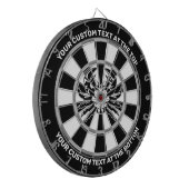 Dartboard mit benutzerdefiniertem Text Dartscheibe (Vorderseite Links)