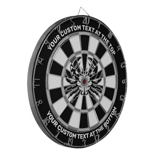 Dartboard mit benutzerdefiniertem Text Dartscheibe (Vorderseite Links)