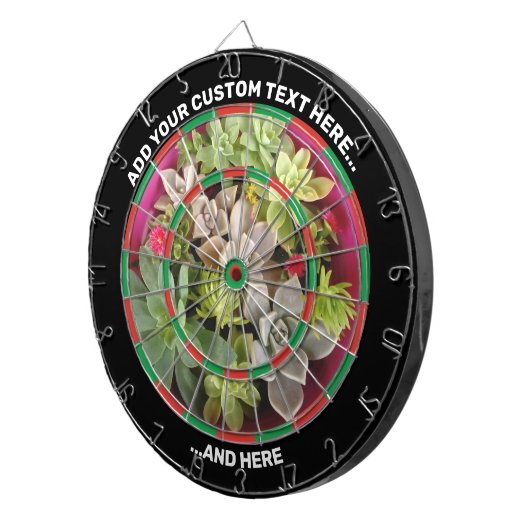 Dartboard mit benutzerdefiniertem Text Dartscheibe (Vorderseite rechts)