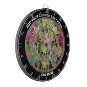 Dartboard mit benutzerdefiniertem Text Dartscheibe (Vorderseite Links)