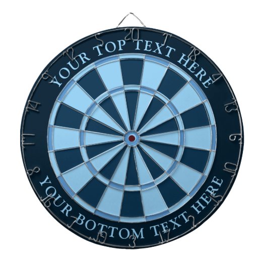 Dartboard mit benutzerdefiniertem Text in blauen F Dartscheibe (vorne)