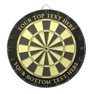 Dartboard mit benutzerdefiniertem Text in Gelb Dartscheibe