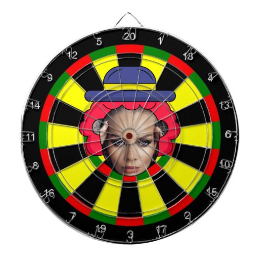 Dartboard mit benutzerdefiniertem Text und Foto Dartscheibe (vorne)