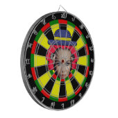 Dartboard mit benutzerdefiniertem Text und Foto Dartscheibe (Vorderseite Links)
