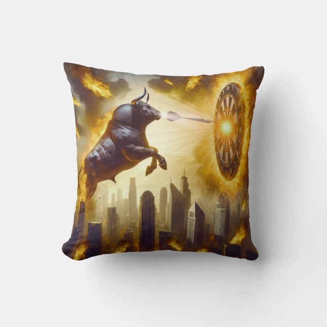 Dartboard mit Bulle - Explosion -  Dartkunst Kissen (Vorderseite)