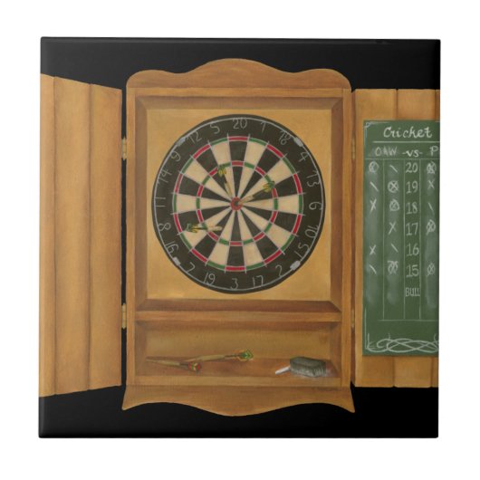 Dartboard mit Cricket-Bewertung Fliese (Vorderseite)
