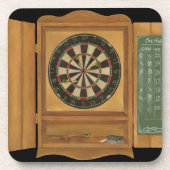 Dartboard mit Cricket-Bewertung Getränkeuntersetzer (Vorderseite)