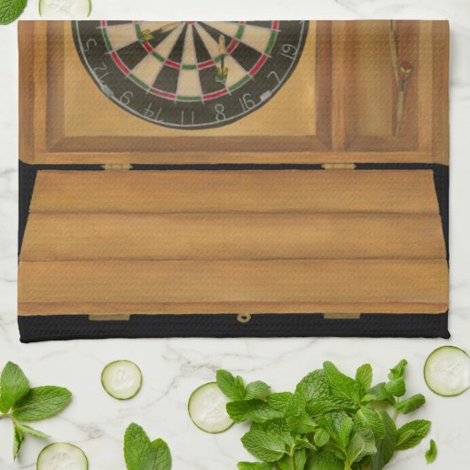 Dartboard mit Cricket-Bewertung Küchentuch (Gefaltet)