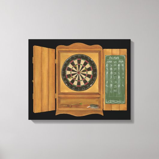 Dartboard mit Cricket-Bewertung Leinwanddruck (Vorderseite)