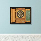 Dartboard mit Cricket-Bewertung Leinwanddruck (Insitu (Holzboden))