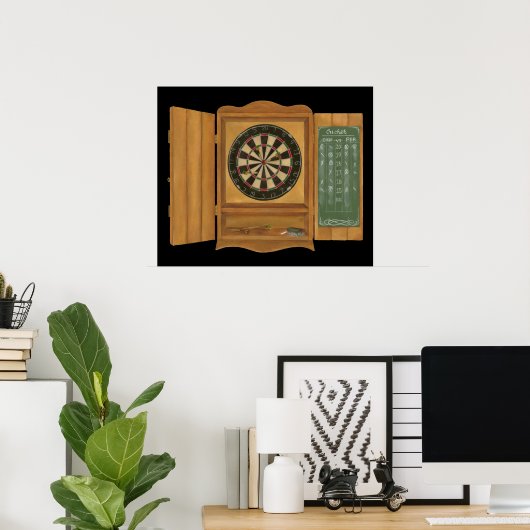 Dartboard mit Cricket-Bewertung Poster (Heimbüro)