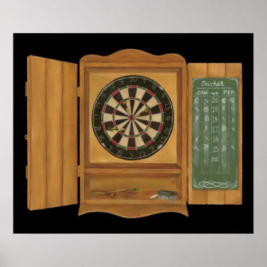 Dartboard mit Cricket-Bewertung Poster (Vorne)