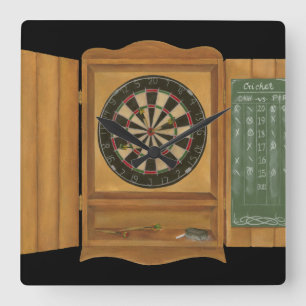 Dartboard mit Cricket-Bewertung Quadratische Wanduhr