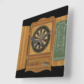 Dartboard mit Cricket-Bewertung Quadratische Wanduhr (Winkel)