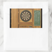 Dartboard mit Cricket-Bewertung Rechteckiger Aufkleber (Tasche)