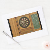Dartboard mit Cricket-Bewertung Rechteckiger Aufkleber (Umschlag)