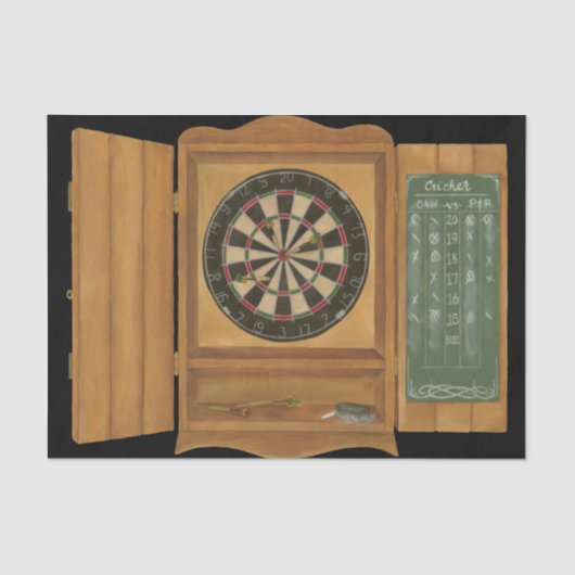 Dartboard mit Cricket-Bewertung Seidenpapier (Vorderseite)