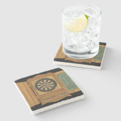 Dartboard mit Cricket-Bewertung Steinuntersetzer (Seitenansicht)