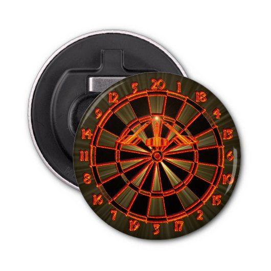 Dartboard mit Darts in die 180 Dartkunst Flaschenöffner (Vorderseite)
