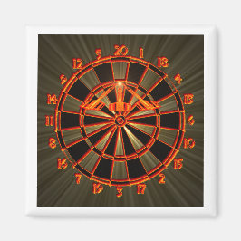 Dartboard mit Darts in die 180 Dartkunst Magnet