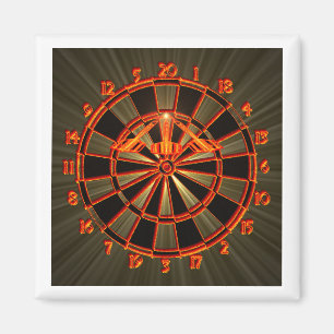 Dartboard mit Darts in die 180 Dartkunst Magnet