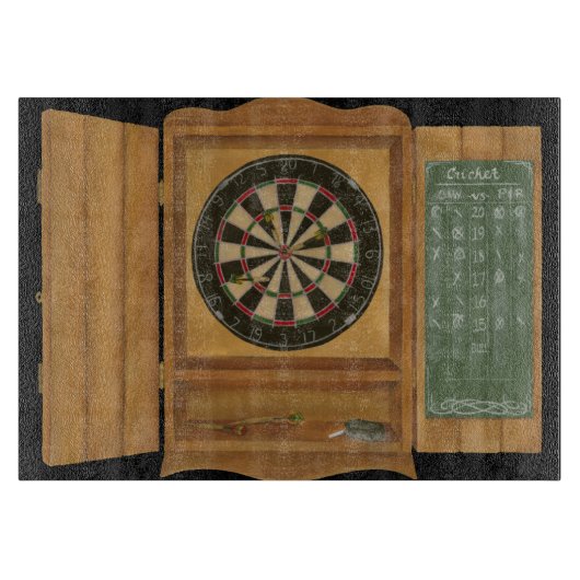 Dartboard mit dem Kricket-Zählen Schneidebrett (Vorderseite)