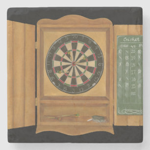 Dartboard mit dem Kricket-Zählen Steinuntersetzer