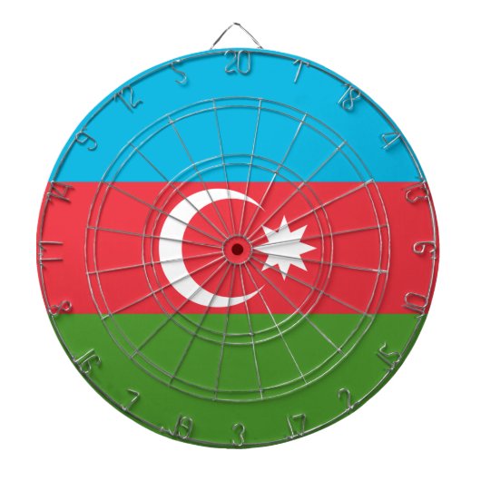 Dartboard mit der Flagge Aserbaidschans Dartscheibe (vorne)