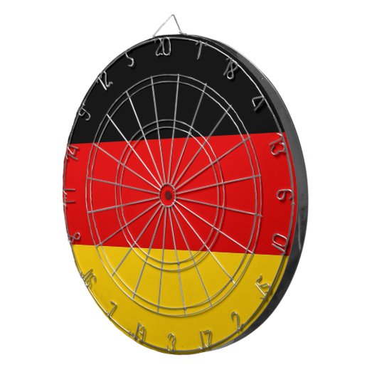 Dartboard mit der Flagge Deutschlands Dartscheibe (Vorderseite rechts)