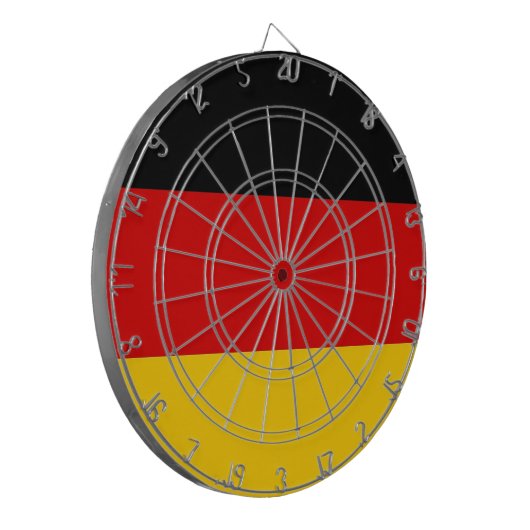Dartboard mit der Flagge Deutschlands Dartscheibe (Vorderseite Links)