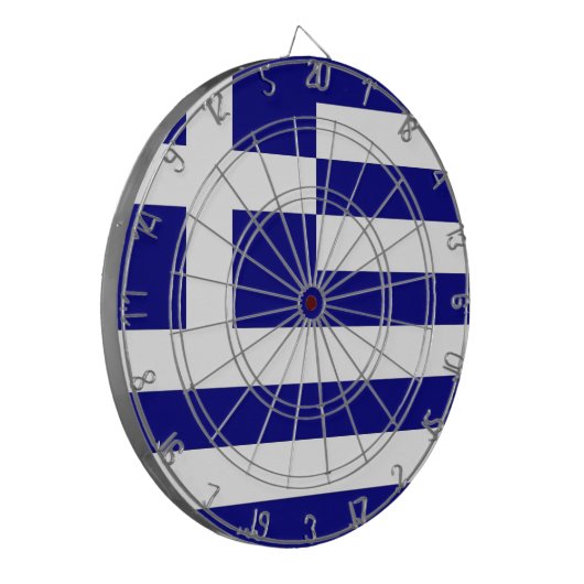 Dartboard mit der Flagge Griechenlands Dartscheibe (Vorderseite Links)