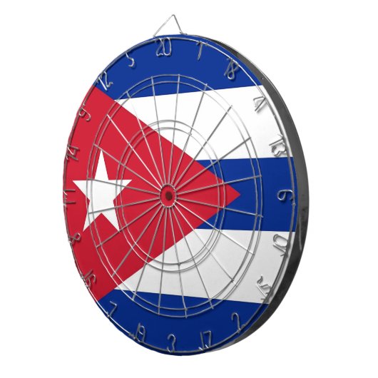 Dartboard mit der Flagge Kubas Dartscheibe (Vorderseite rechts)