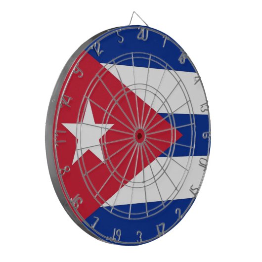 Dartboard mit der Flagge Kubas Dartscheibe (Vorderseite Links)
