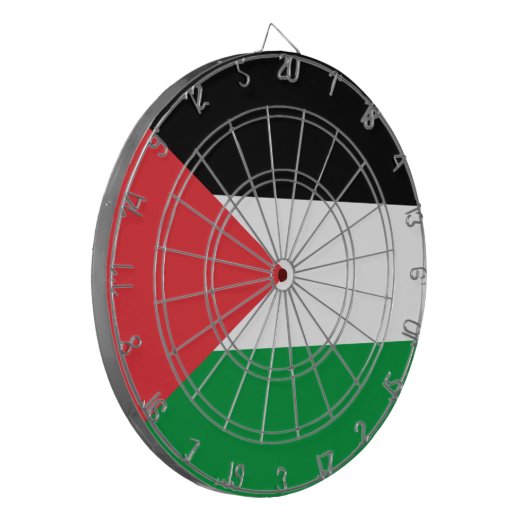 Dartboard mit der Flagge Palästinas Dartscheibe (Vorderseite Links)