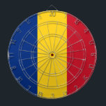 Dartboard mit der Flagge Rumäniens Dartscheibe<br><div class="desc">Fügen Sie Ihrem Spielzimmer eine Touch rumänischen Stolzes mit unserem exklusiven Dartboard mit rumänischer Flagge hinzu! Dieses mit viel Liebe zum Detail gestaltete Dartboard ist mehr als nur ein Gaming-Accessoire; es ist eine Feier des rumänischen Kulturerbes und des kulturellen Stolzes. Das lebendige Design zeigt die berühmte rumänische Flagge, was dieses...</div>