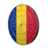 Dartboard mit der Flagge Rumäniens Dartscheibe (Vorderseite rechts)
