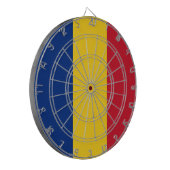 Dartboard mit der Flagge Rumäniens Dartscheibe (Vorderseite Links)