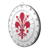 Dartboard mit der Flagge von Florenz, Italien Dartscheibe (Vorderseite rechts)