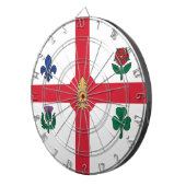 Dartboard mit der Flagge von Montreal, Kanada Dartscheibe (Vorderseite rechts)