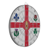 Dartboard mit der Flagge von Montreal, Kanada Dartscheibe (Vorderseite Links)