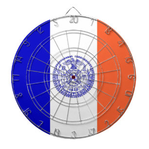 Dartboard mit der Flagge von New York, USA Dartscheibe