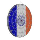 Dartboard mit der Flagge von New York, USA Dartscheibe (Vorderseite Links)